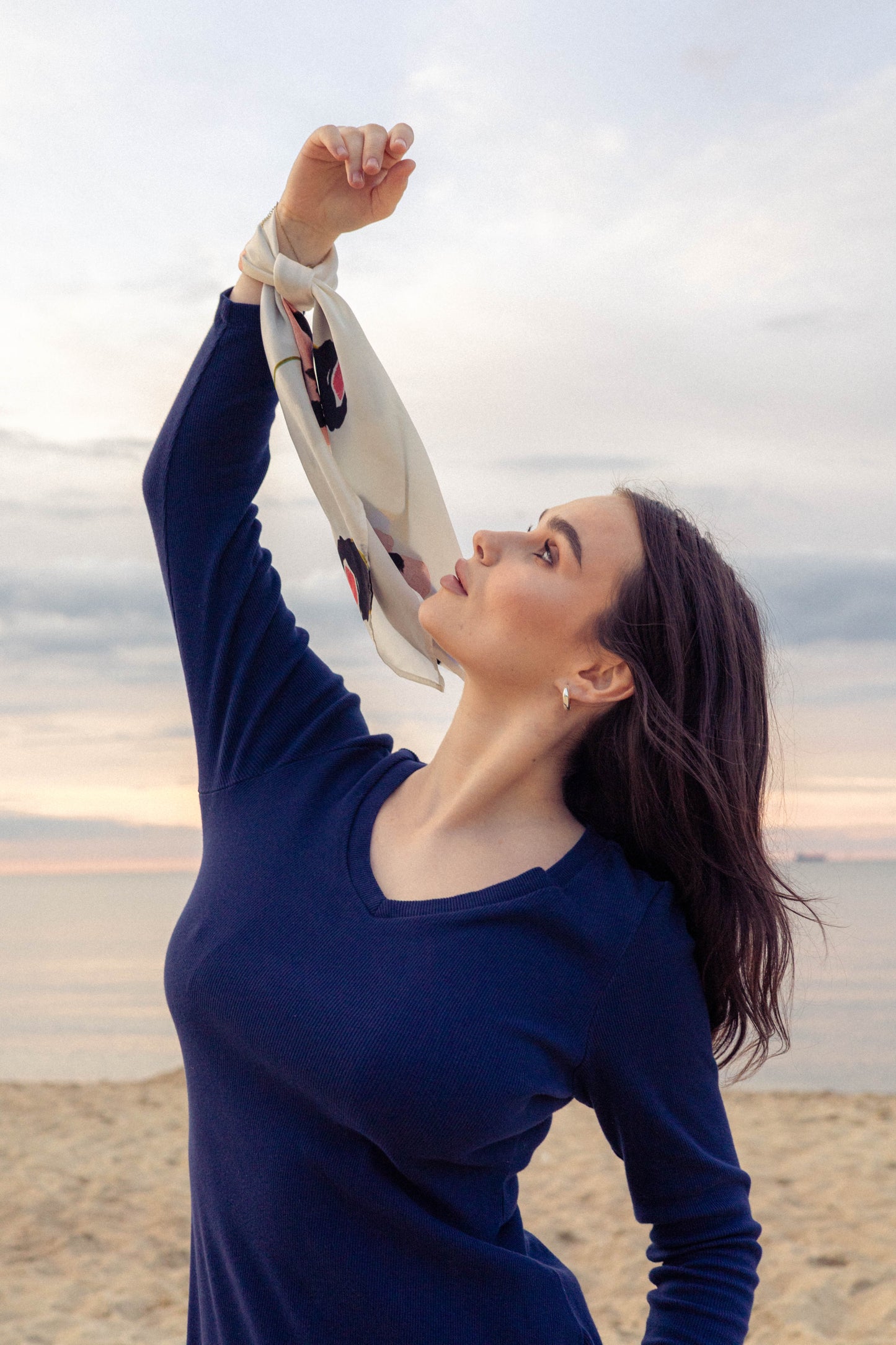 Dzianinowa długa sukienka