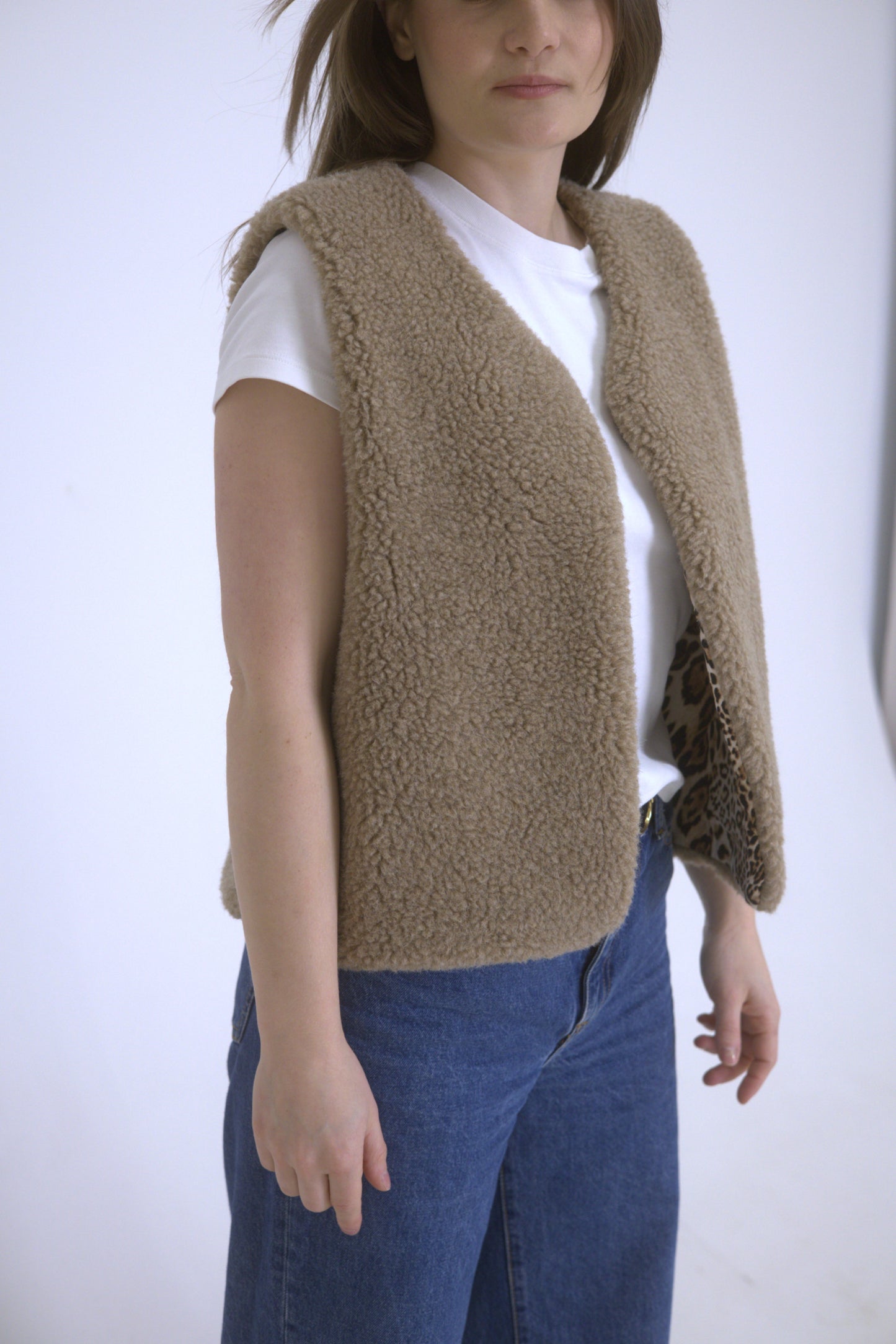 Kamizelka z wełny meryno