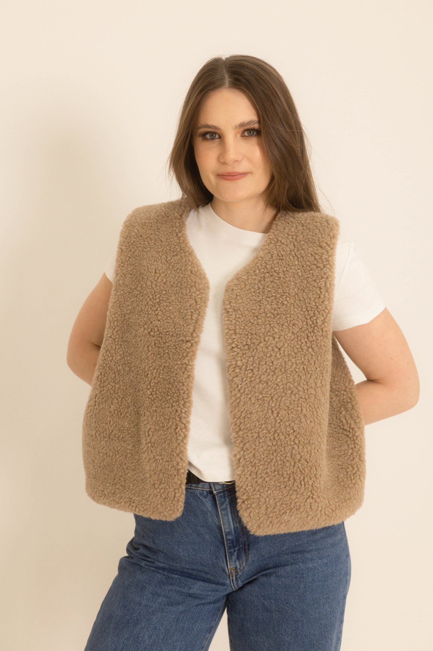 Kamizelka z wełny meryno