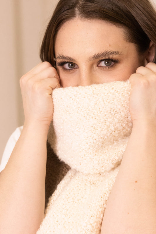 Szal zimowy z włoskiej wełny