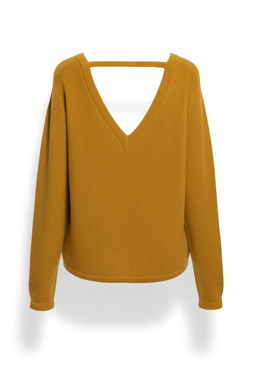 Sweterek z dekoltem V-neck i plecami