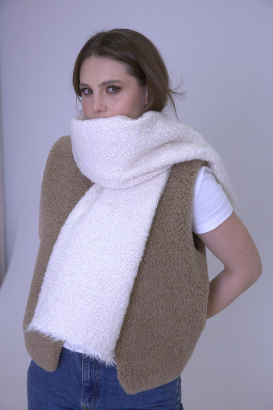 Szal zimowy z włoskiej wełny